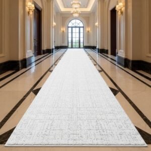 Dubai L749B WHITE Runner Carpets hallway rug