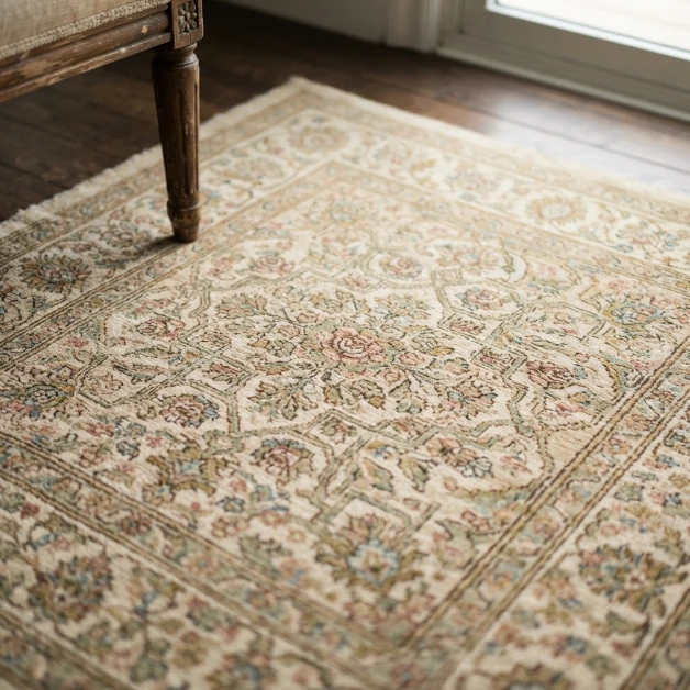 Evelyn Floral Turkish Oriental Beige Rug - Image 2