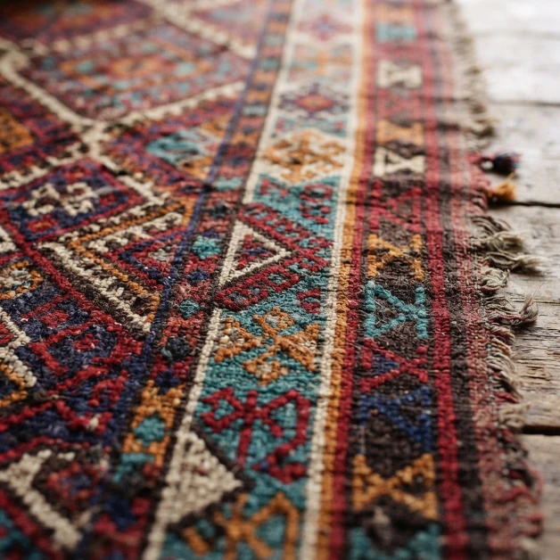 Multi Colored Geometry Turkish Carpet - Image 2