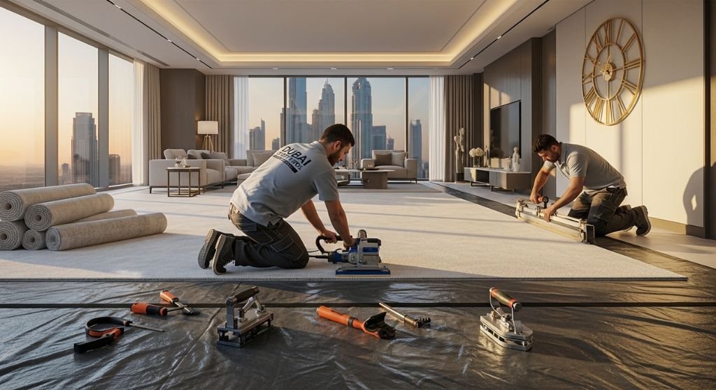 carpets installation in dubai by carpets center dubai