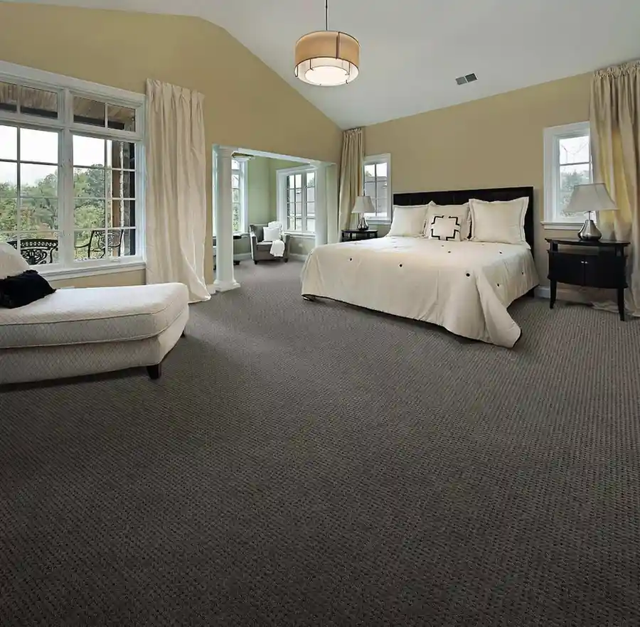 Grey pattern carpet for Bedroom