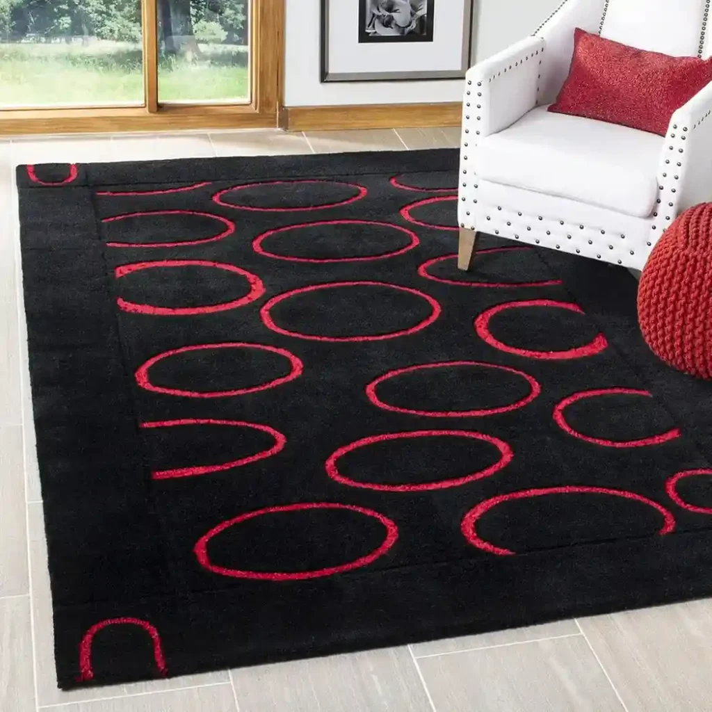 Red & Black Carpets For Living Room