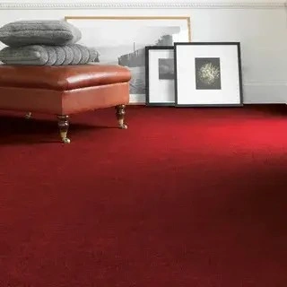 Soft red shaggy carpet perfect for cozy Dubai interiors