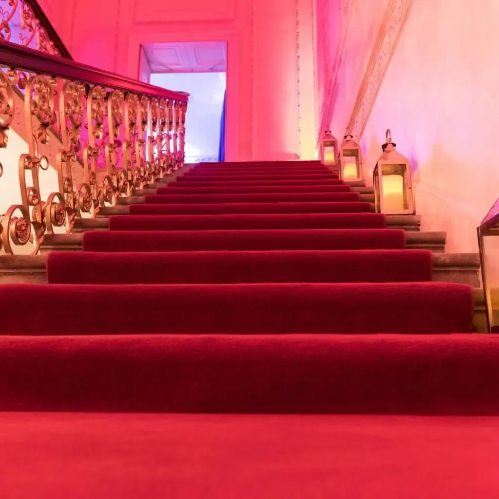 Traditional red oriental carpet design popular in Dubai