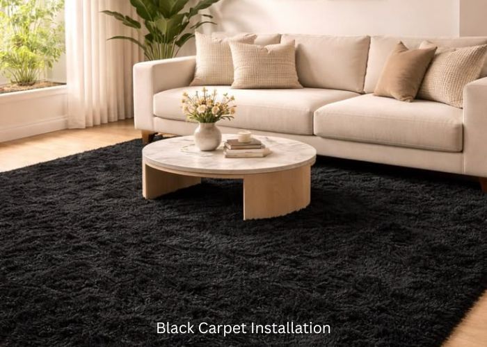 Black Carpet Installation