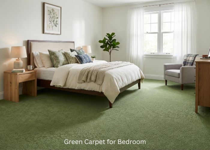 Green Carpet for Bedroom