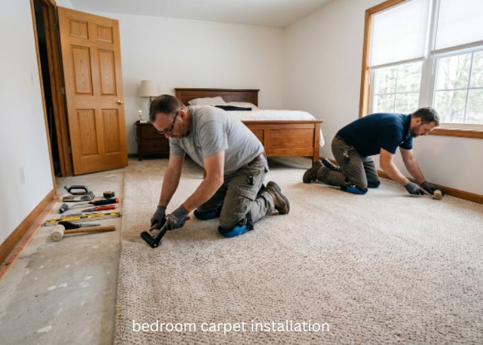 bedroom carpet installation