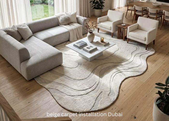 beige carpet installation Dubai