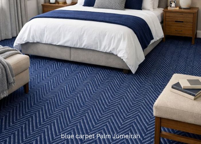 blue carpet Palm Jumeirah