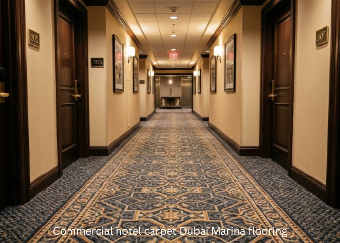 Commercial hotel carpet Dubai Marina flooring