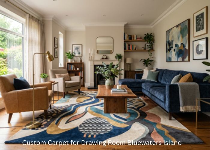 Custom Carpet for Drawing Room Bluewaters Island