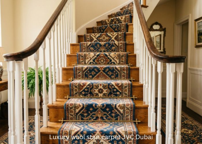Luxury wool stair carpet JVC Dubai