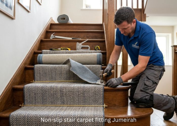 Non-slip stair carpet fitting Jumeirah