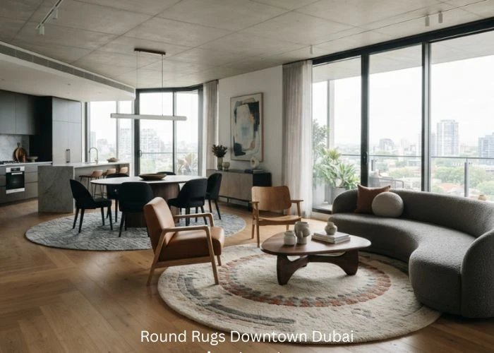 Round Rugs Downtown Dubai Apartments