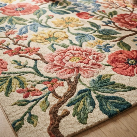 Sunlit Bloom Hand-Tufted Luxury Carpet - Image 2