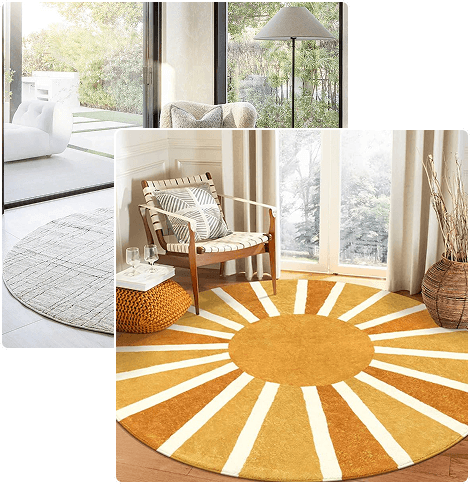 customized round rug