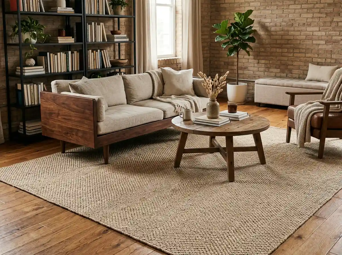 Flatweave sisal creates