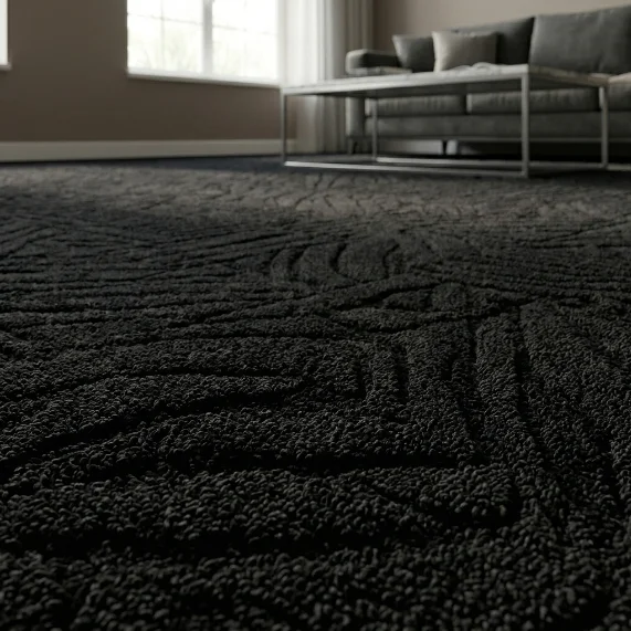 Premium Artistic Charm Black Wall to Wall Carpet UAE