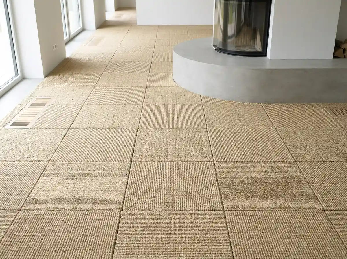 Sisal carpet tiles flooring installation
