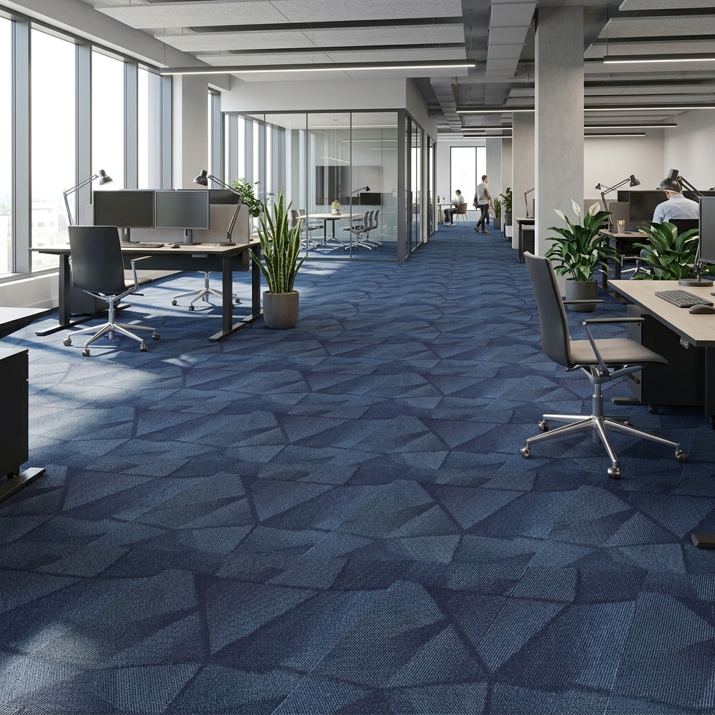 Blue Facet Carpet Tile (1)