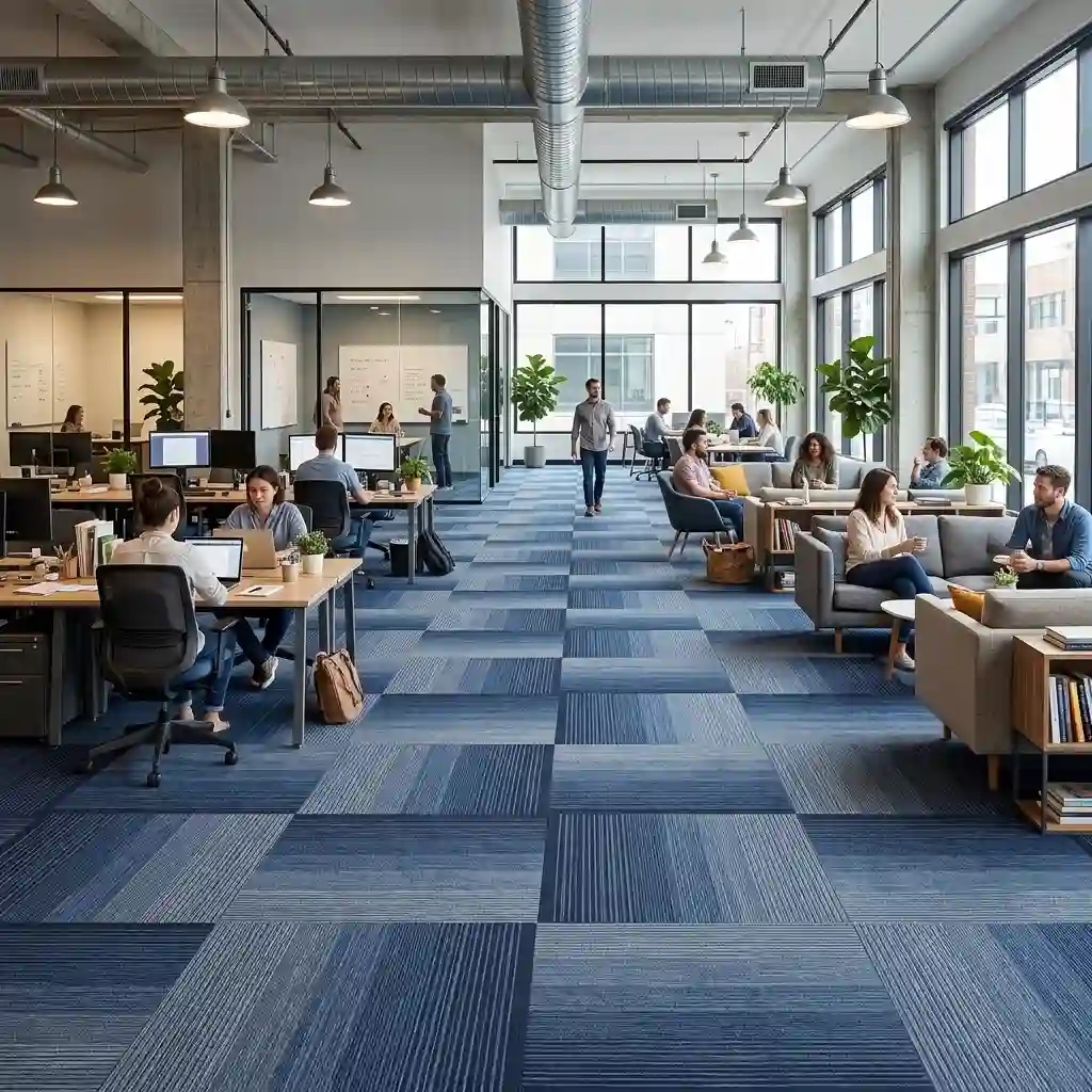 Denim Lines Carpet Tile - Image 2