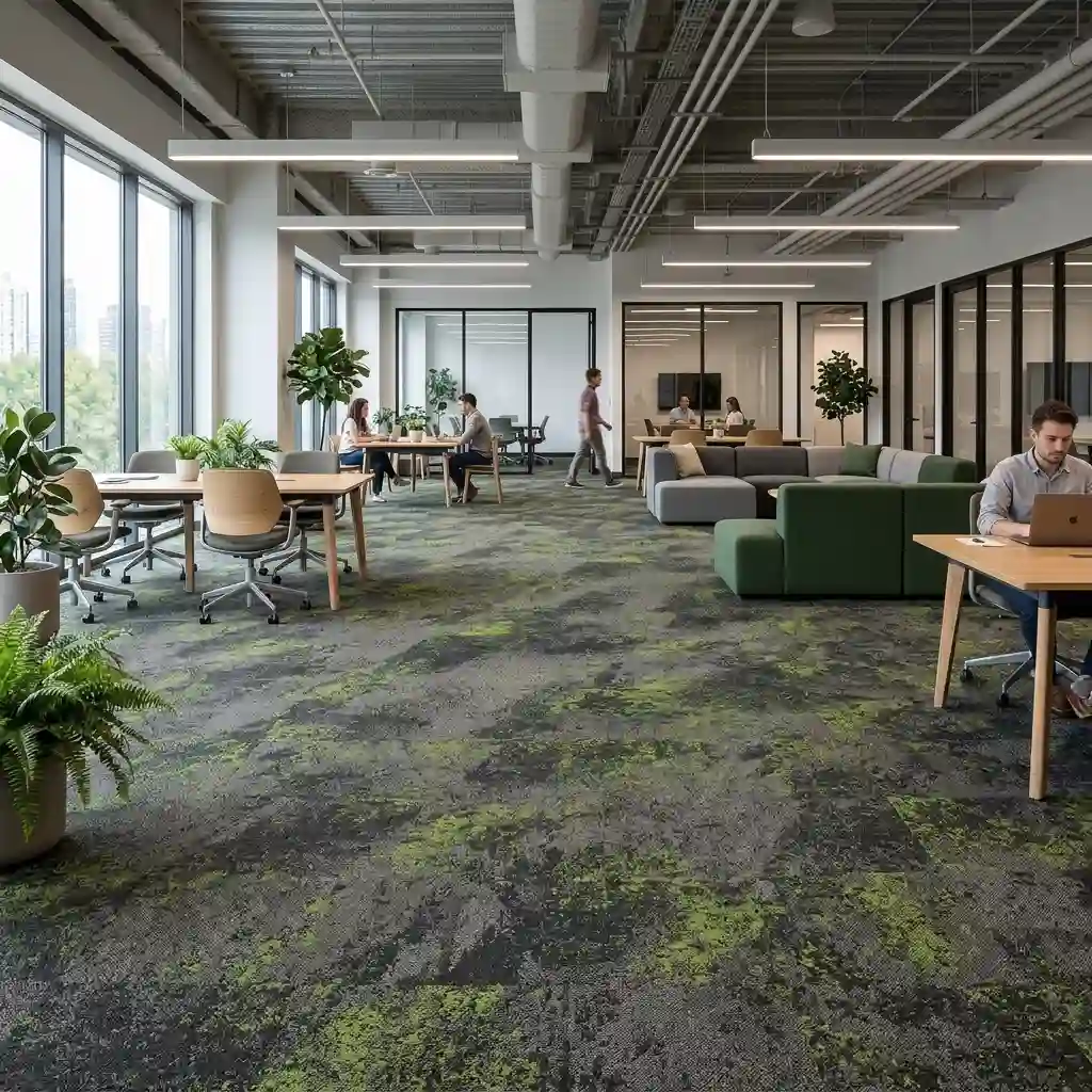 Moss Green Carpet Tile (1)